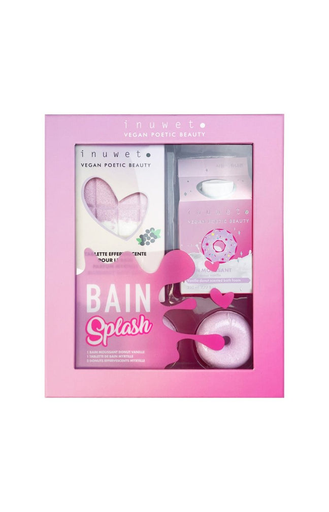 Coffret bain - Splash - Donut vanille & myrtille - 4 produits