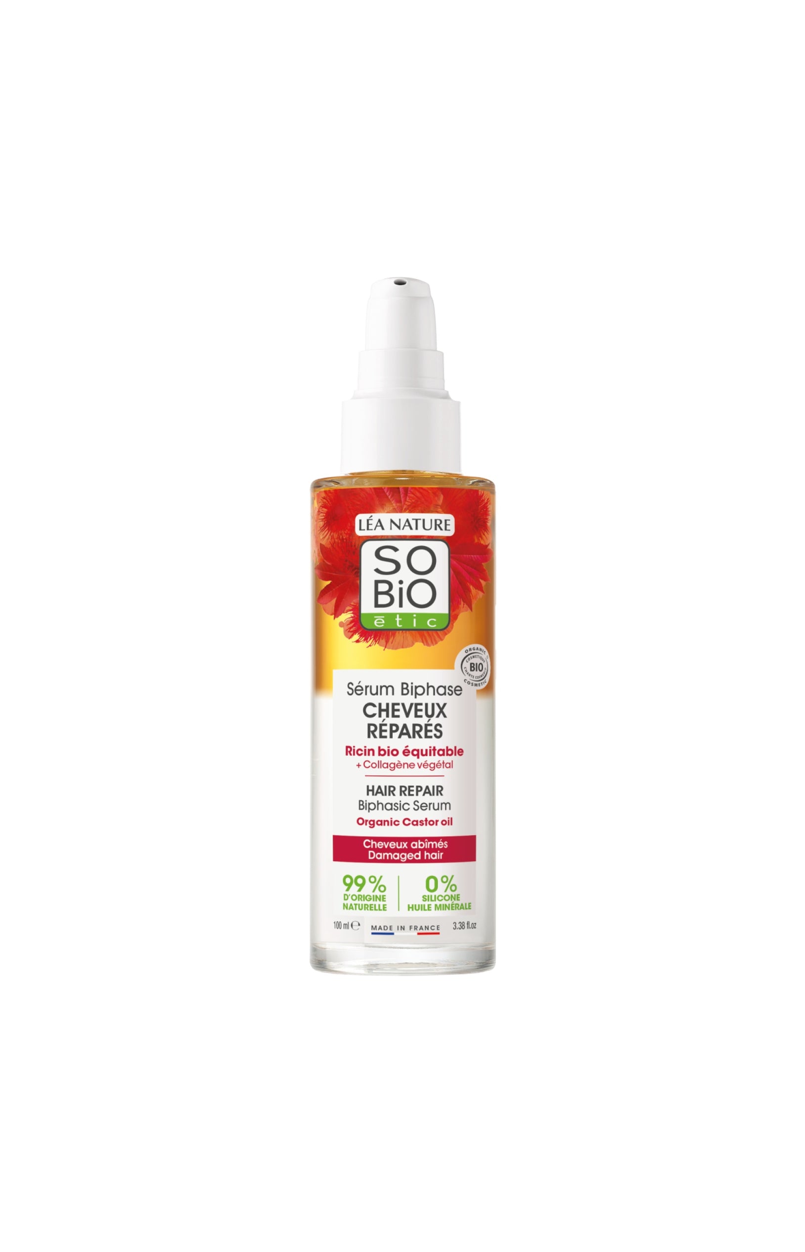Soin fortifiant à l’huile de ricin bio - Cheveux abimés - 100 ml
