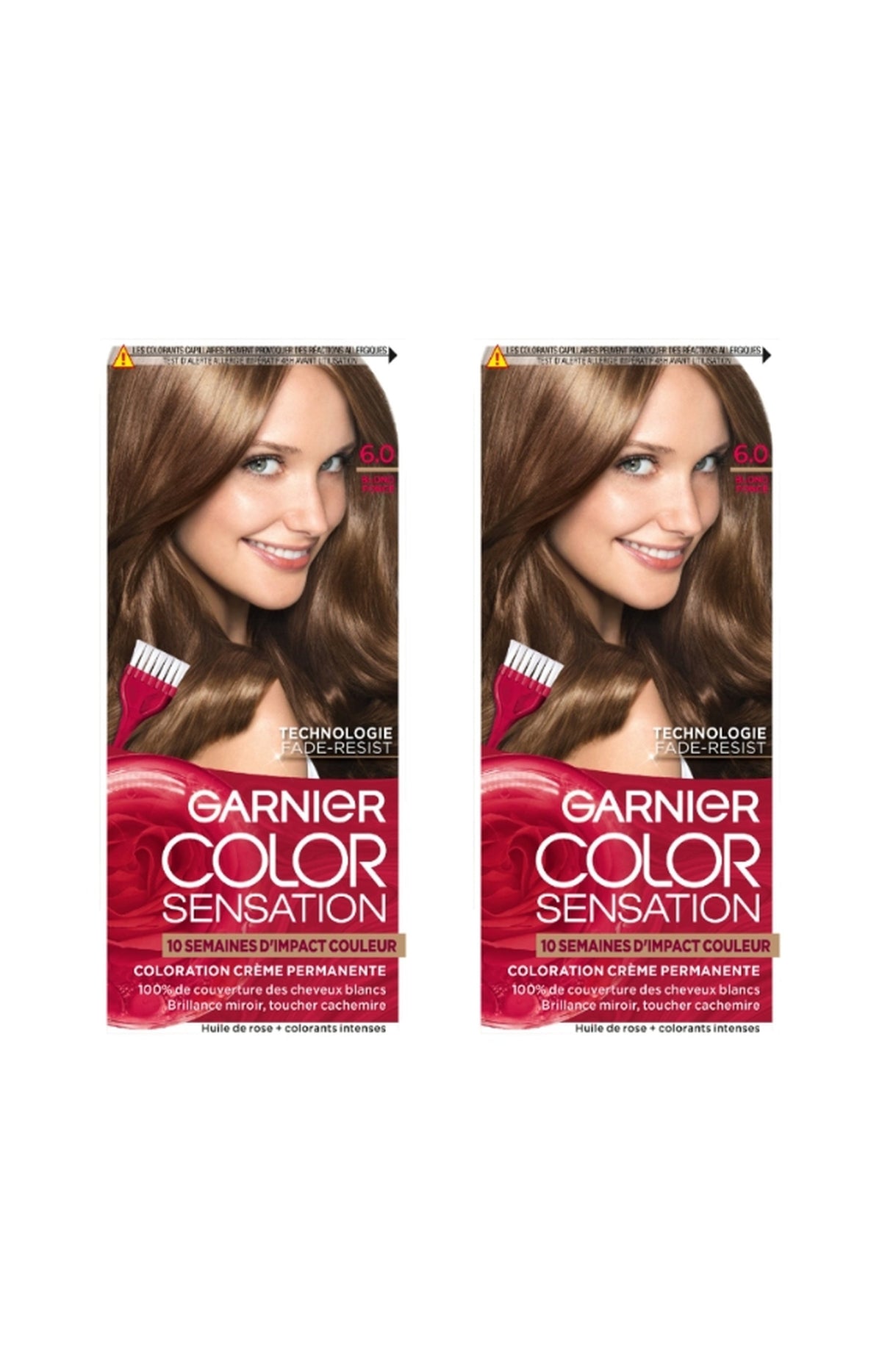2 colorations permanentes - Blond foncé 6.0 - Fade Resist