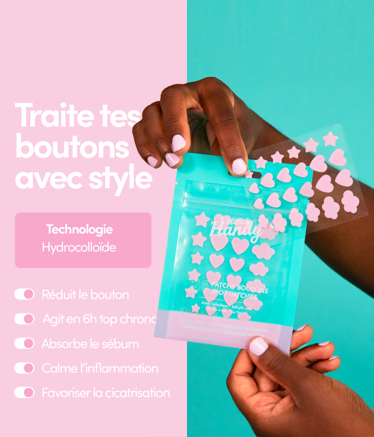 24 Patchs Boutons