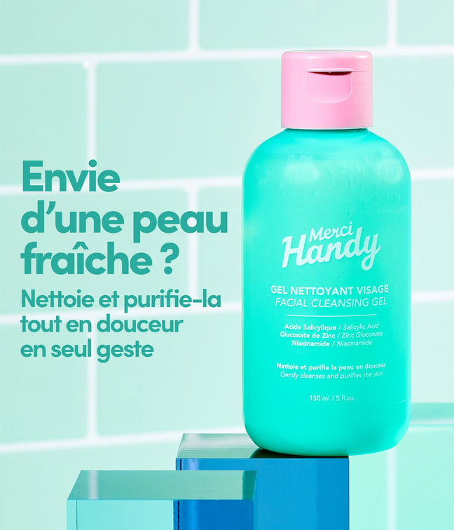 Gel nettoyant visage + brosse exfoliante