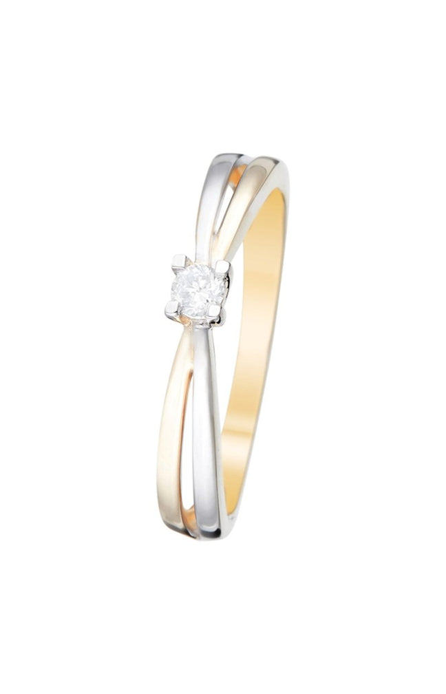 Bague Ma bien aimée - Or bicolore 375/1000 & diamants