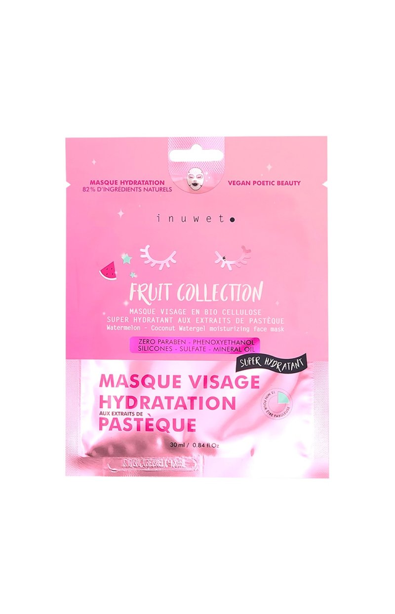 Masque hydratant 100% bio cellulose - Pastèque - Visage