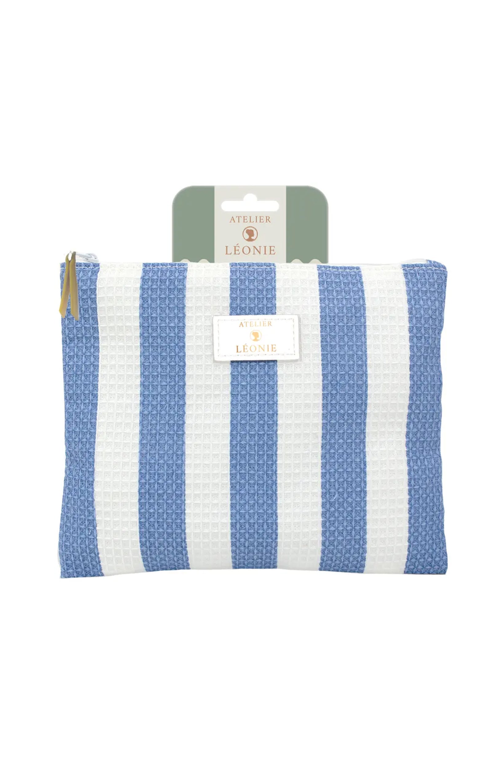 Pochette de toilette Femme (21x17) - Nid d'abeille rayée