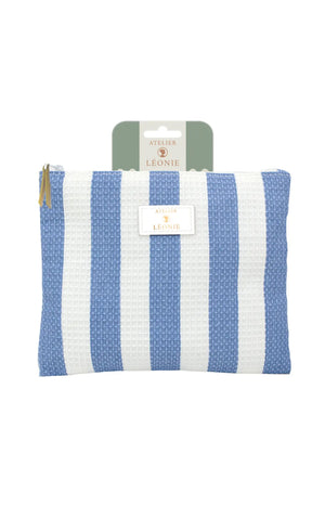 Pochette de toilette Femme (21x17) - Nid d'abeille rayée