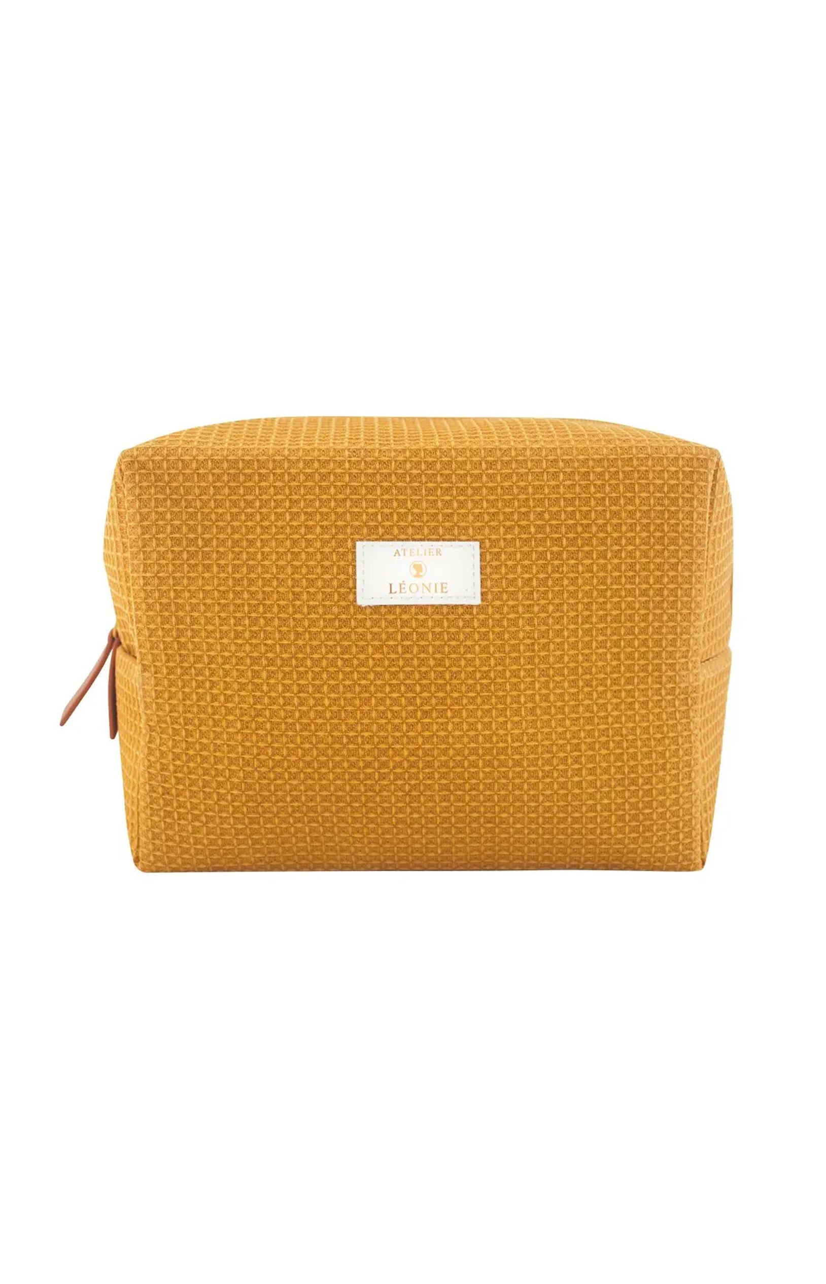 Trousse de toilette Femme (21x15x11) - Nid d'abeille - coloris Ocre