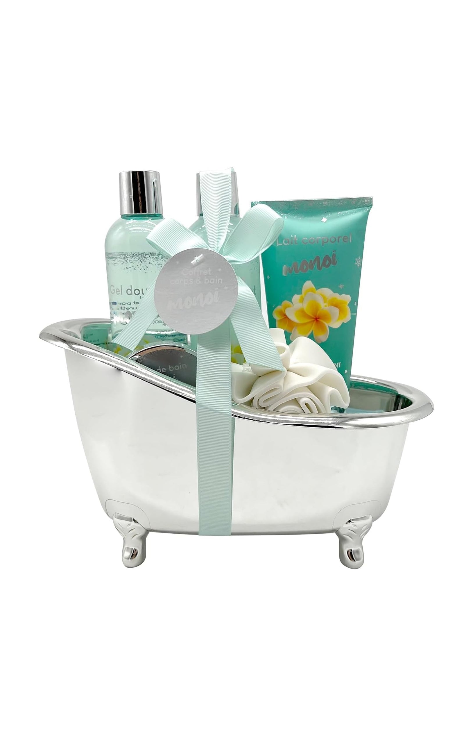 Coffret baignoire argent Monoï - soins bain & corps