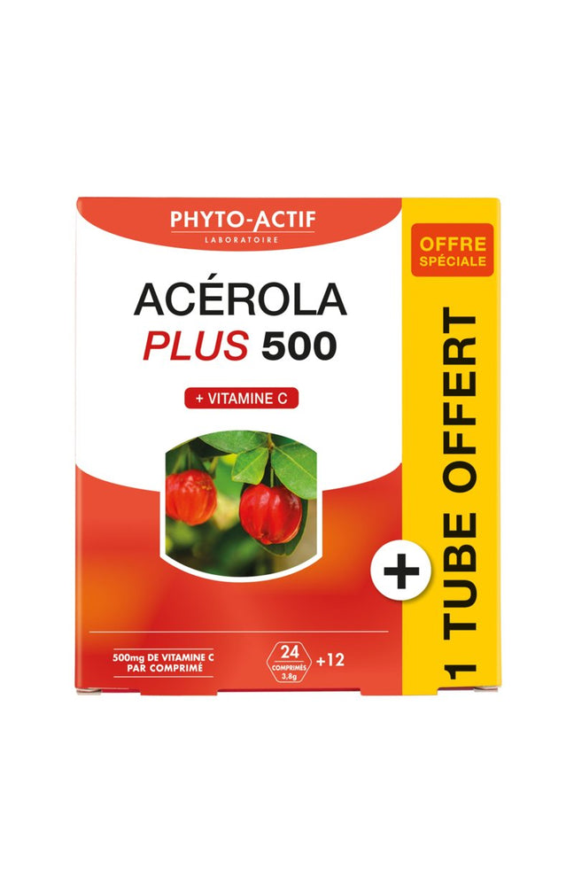 Acerola Plus 500 - Vitalité & énergie - 36 comprimés