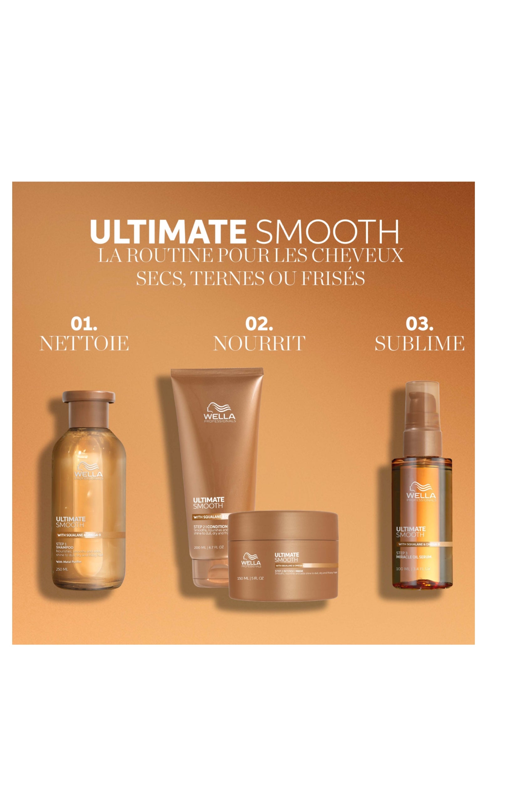 Masque nourrissant - Ultimate Smooth - Cheveux secs, ternes ou frisés
