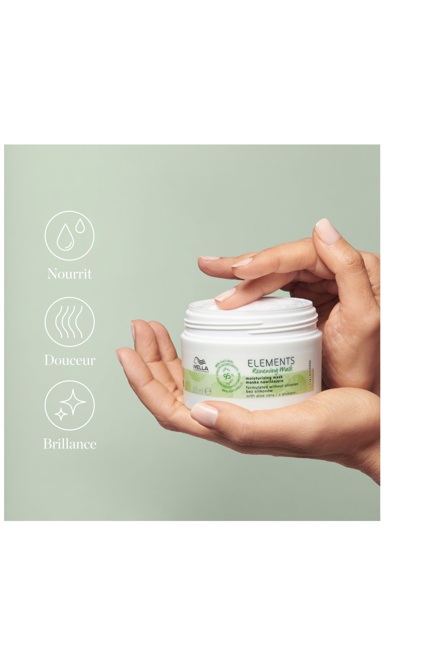 Masque régénérant Elements - Sans silicone - Tous types de cheveux
