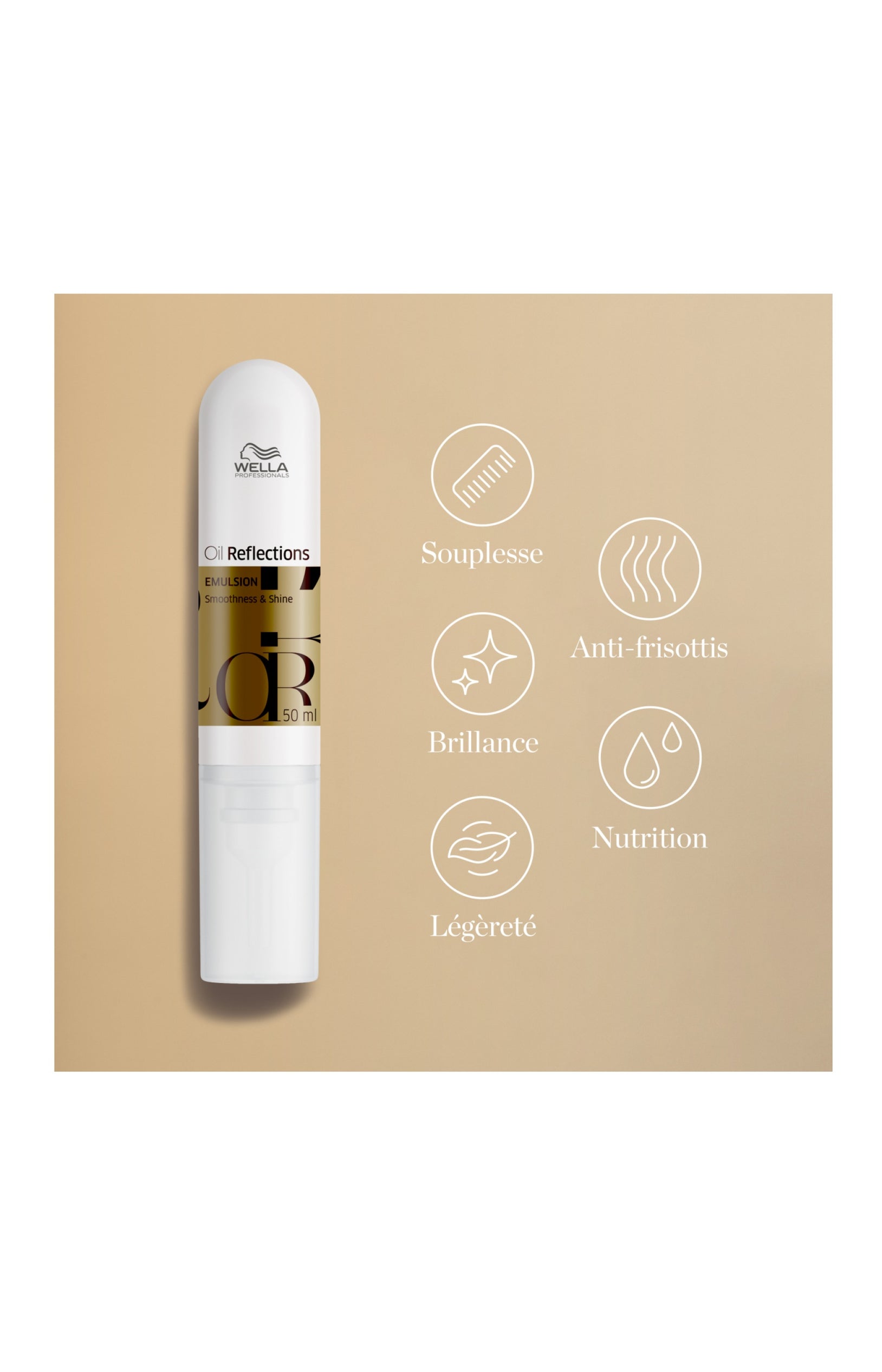 Émulsion Oil Reflections - Brillance et lissage - Tous types de cheveux
