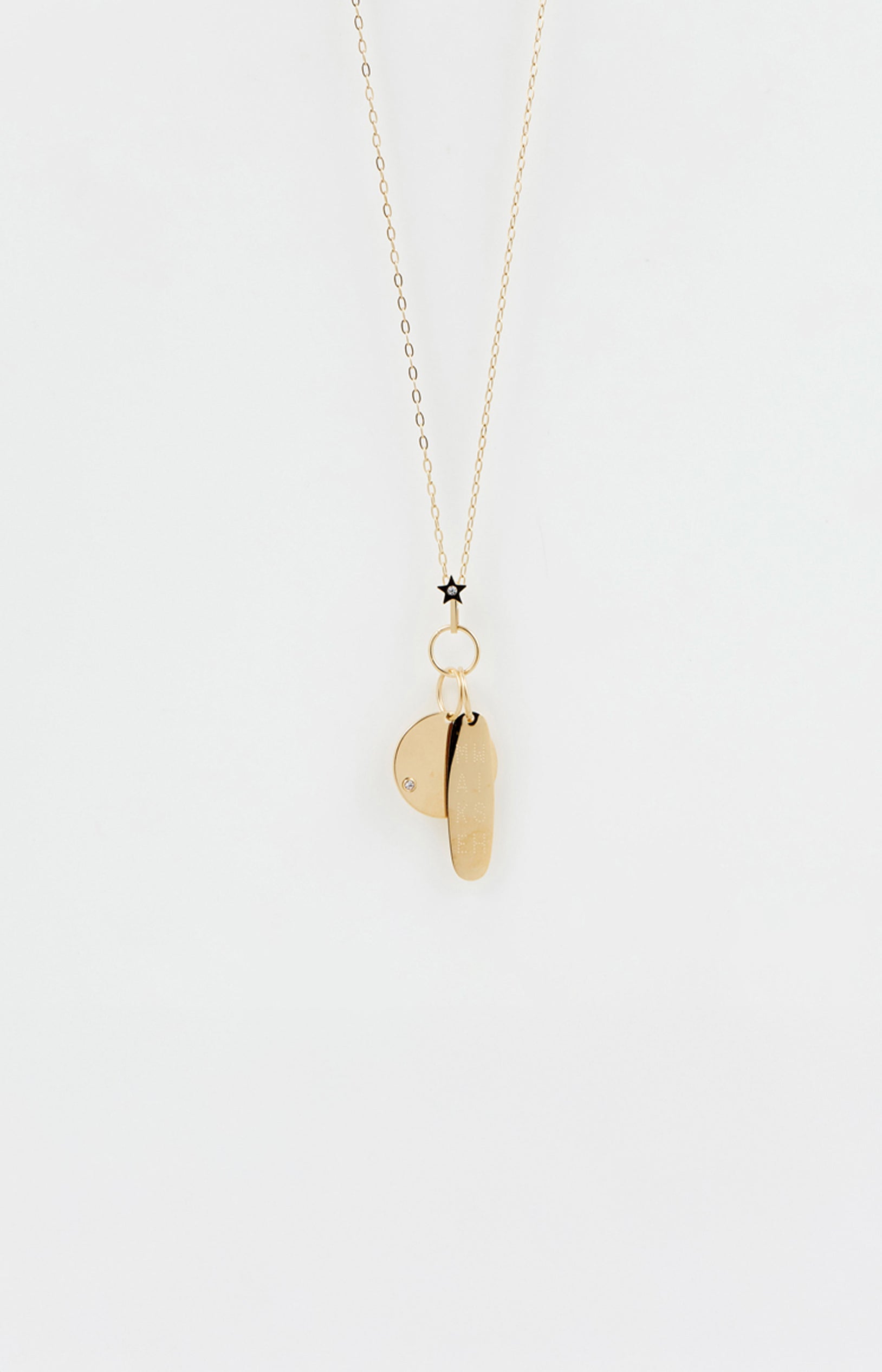 Collier long - Acier inoxydable - Doré