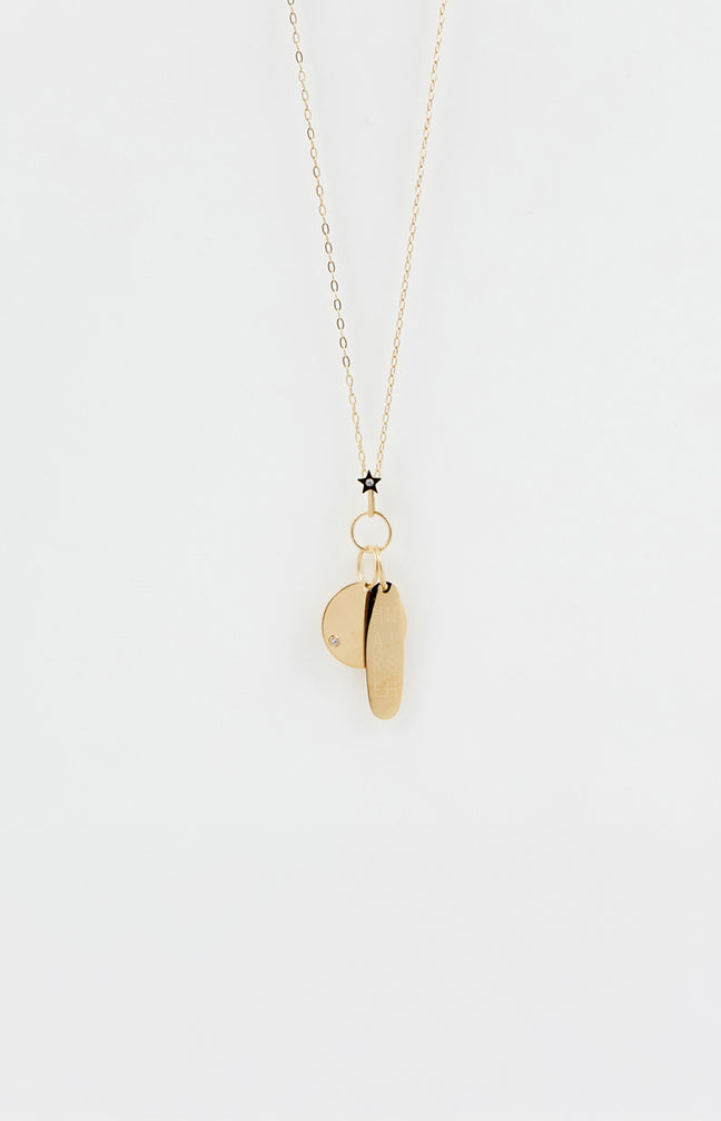 Collier long - Acier inoxydable - Doré