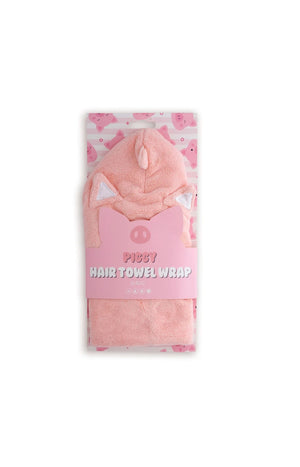 Serviette pour cheveux - Motif cochon