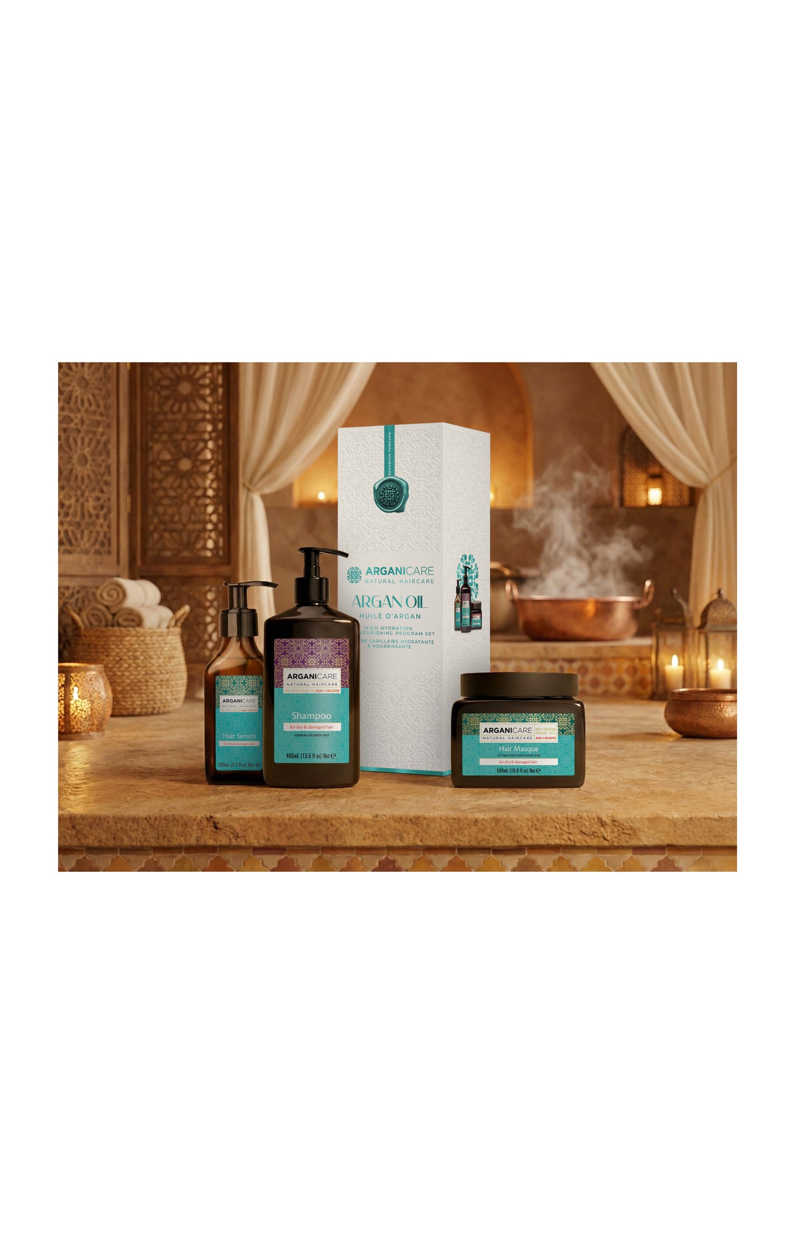 Coffret ultra-nourrissant - Argan & karité - Cheveux bouclés - 3 produits