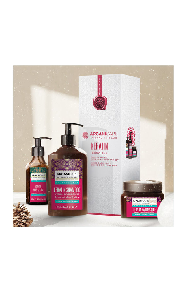 Coffret réparateur & fortifiant - Kératine - Tous types de cheveux - 3 produits