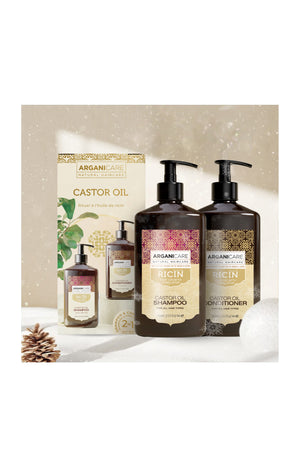 Coffret shampoing & après-shampoing accélérateur de croissance - Huile de ricin - 2 x 400 ml