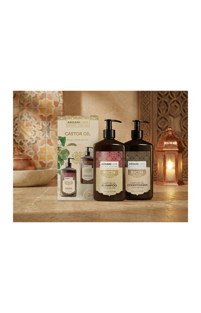 Coffret shampoing & après-shampoing accélérateur de croissance - Huile de ricin - 2 x 400 ml