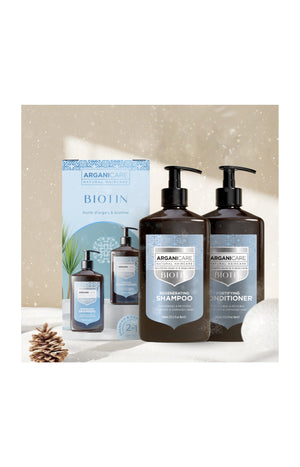 Coffret shampoing & après-shampoing réparateur - Biotine - Cheveux secs & abîmés - 2 x 400 ml