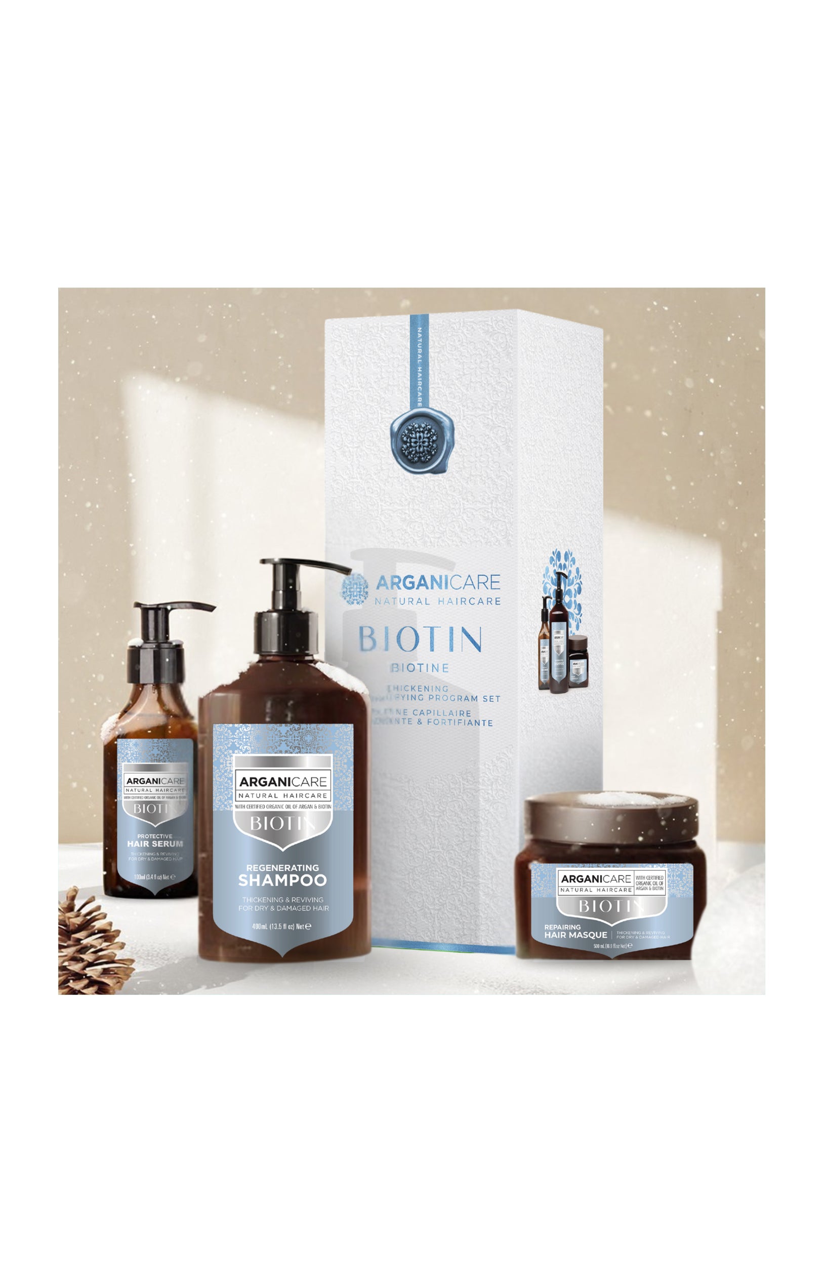 Coffret réparateur - Biotine - Cheveux secs & abîmés - 3 produits