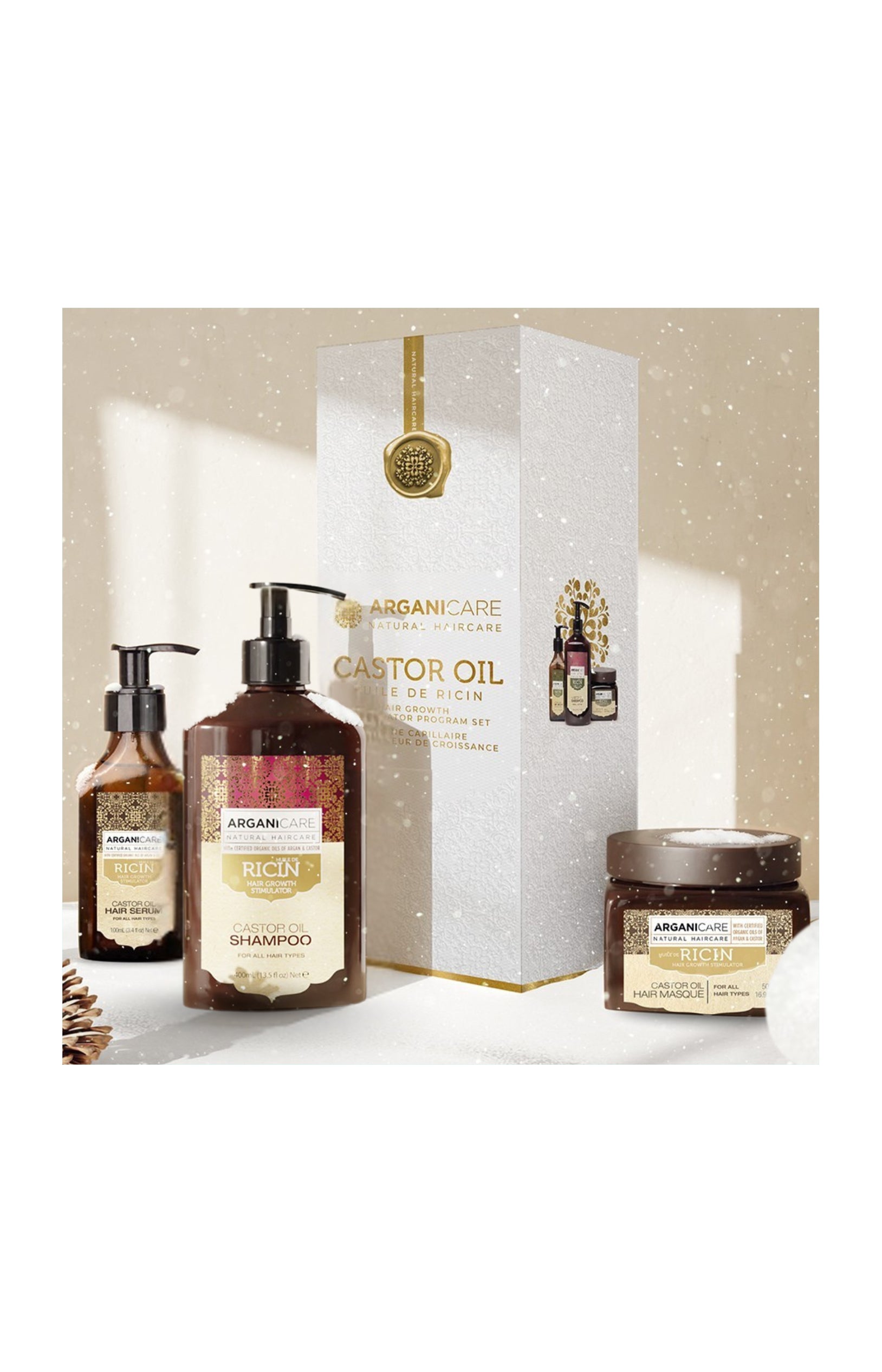 Coffret accélérateur de croissance - Huile de Ricin - Cheveux - 3 produits