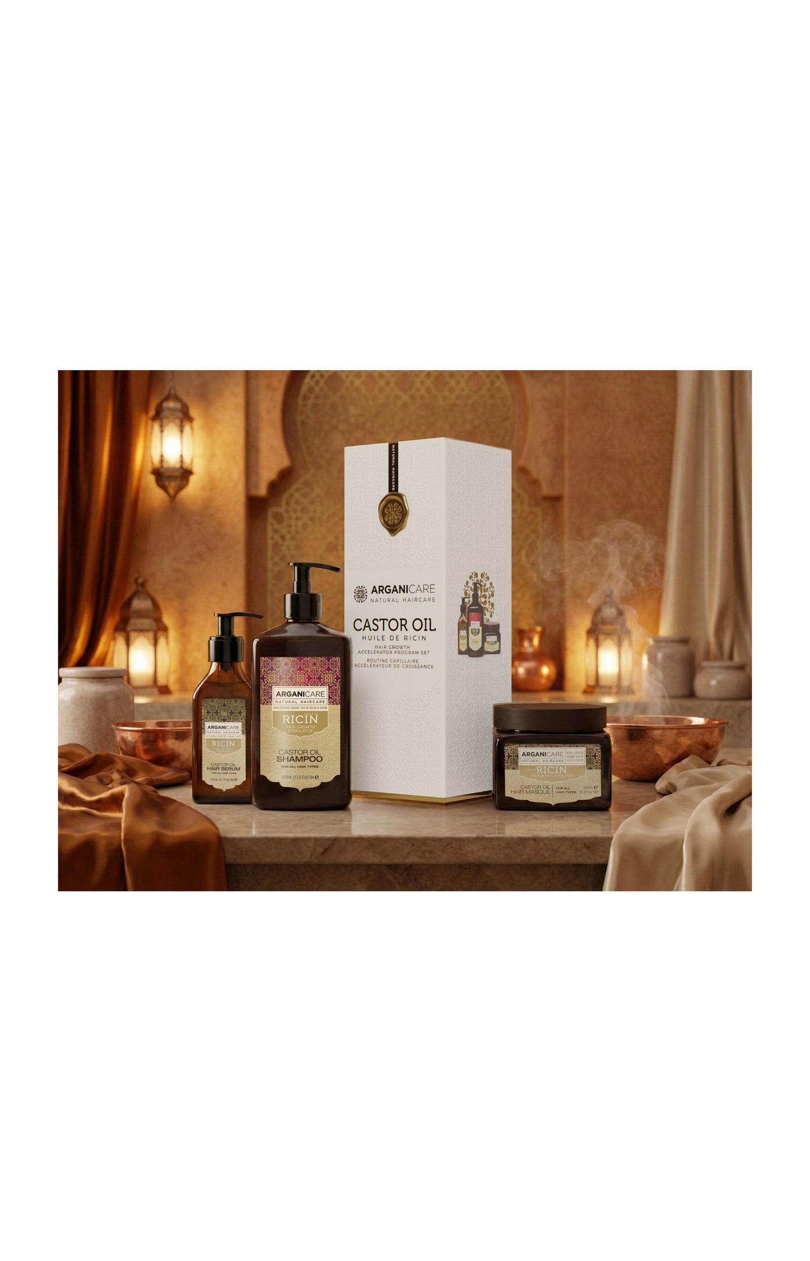 Coffret accélérateur de croissance - Huile de Ricin - Cheveux - 3 produits