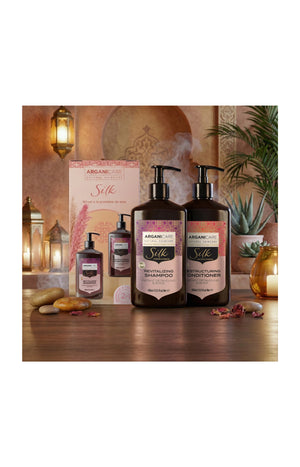 Coffret shampoing & après-shampoing lissant & brillance - Protéine de soie -  Cheveux secs & abîmés - 2 x 400 ml