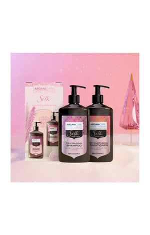 Coffret shampoing & après-shampoing lissant & brillance - Protéine de soie -  Cheveux secs & abîmés - 2 x 400 ml
