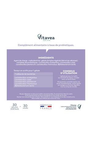 Cure flore intestinale - Suprabiotique 5 souches - 3 mois