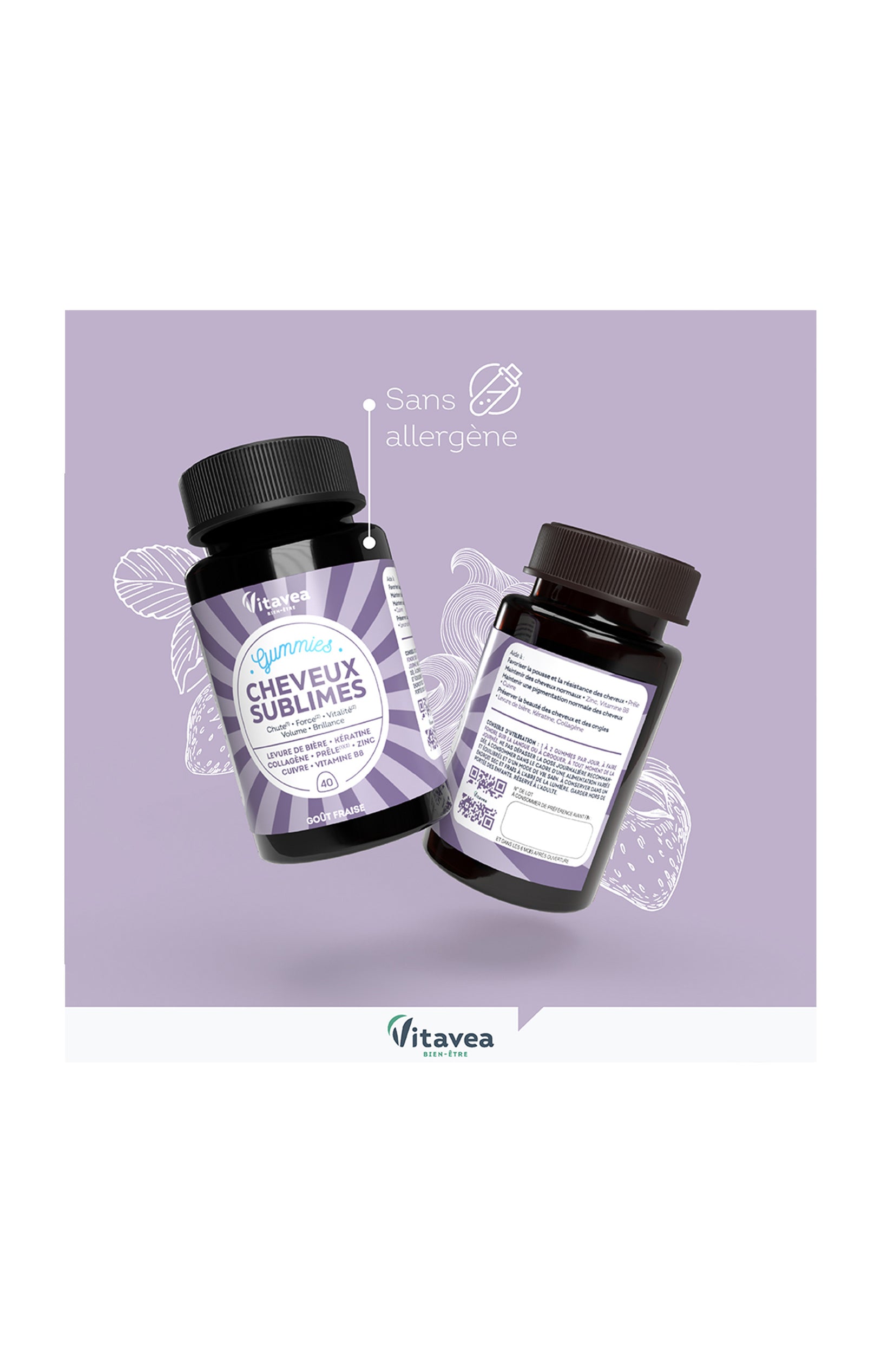 Gummies - Cheveux sublimes - Fraise - 20 jours
