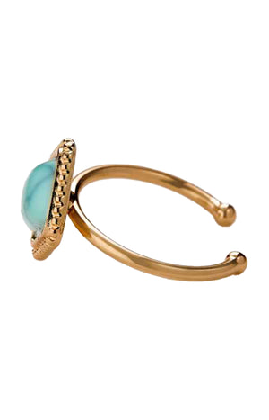 Bague - Alliage - Doré & bleu
