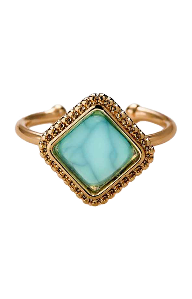 Bague - Alliage - Doré & bleu