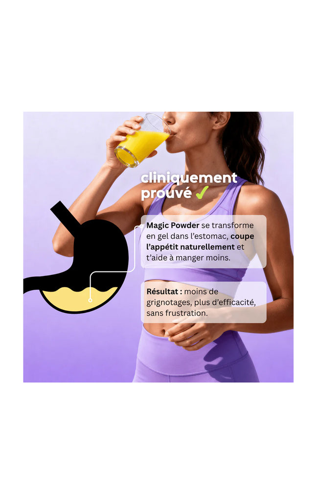 Poudre coupe faim naturelle - Magic Powder - Fruits exotiques - 300 g
