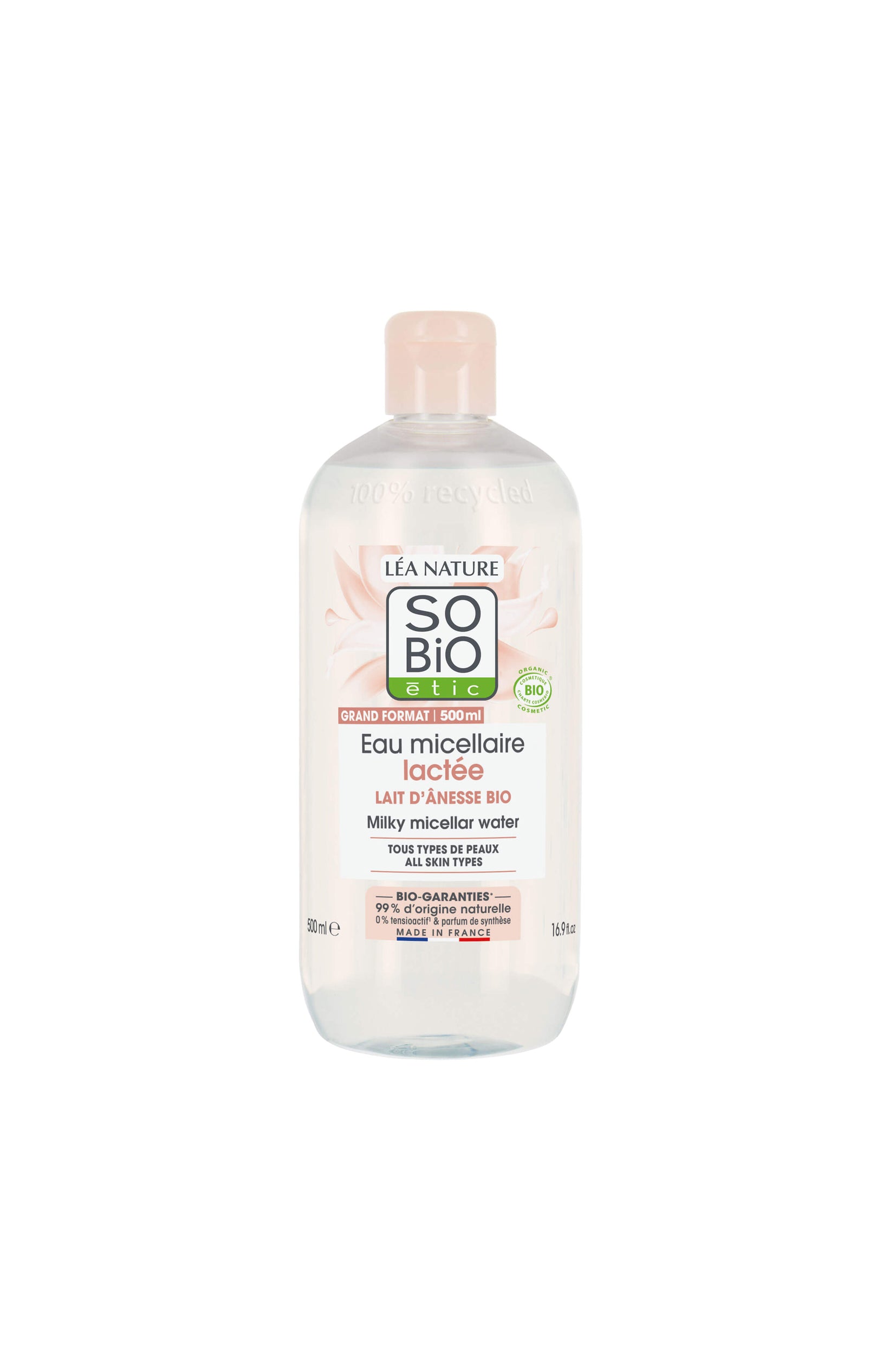 Eau micellaire lactée bio - Lait d'ânesse