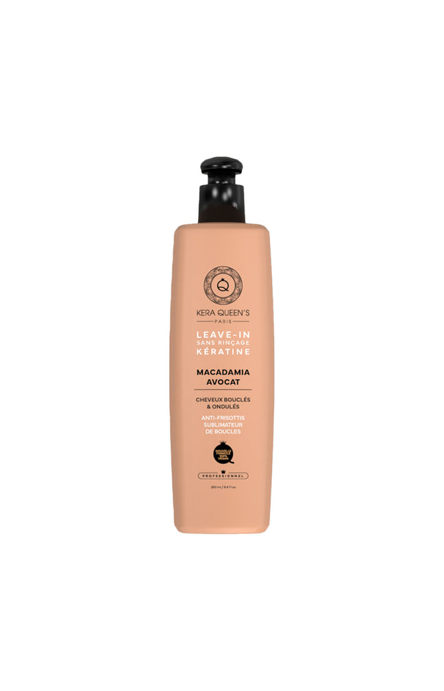 Soin sans rinçage - Kératine, macadamia & avocat - Cheveux bouclés, secs & abîmés - 250 ml