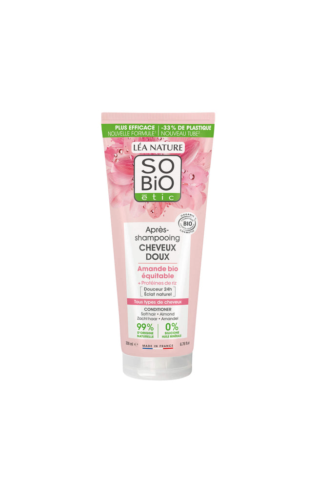 Après-shampoing hydratant bio - Lait d'amande & protéines de riz - Cheveux - 200 ml