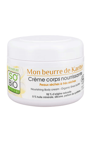 Crème nourrissante bio - Beurre de karité - Peaux sèches - 200 ml