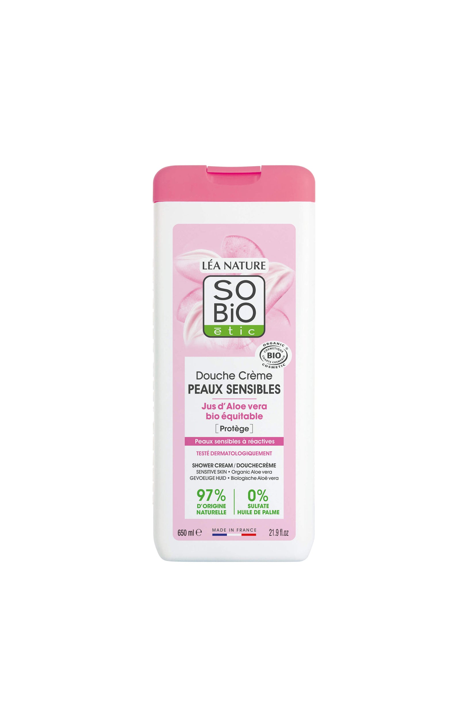 Douche crème bio protectrice - Aloe vera - 650 ml