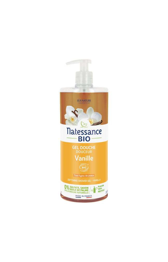 Gel douche douceur bio - Vanille fruitée - 1 L