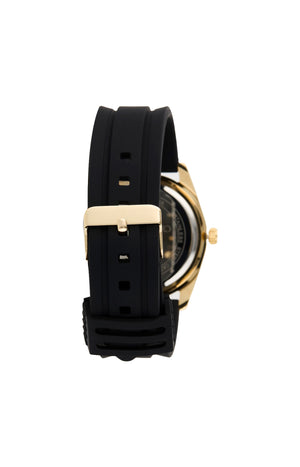 Montre à quartz - Silicone & alliage - Noir & vert - Homme