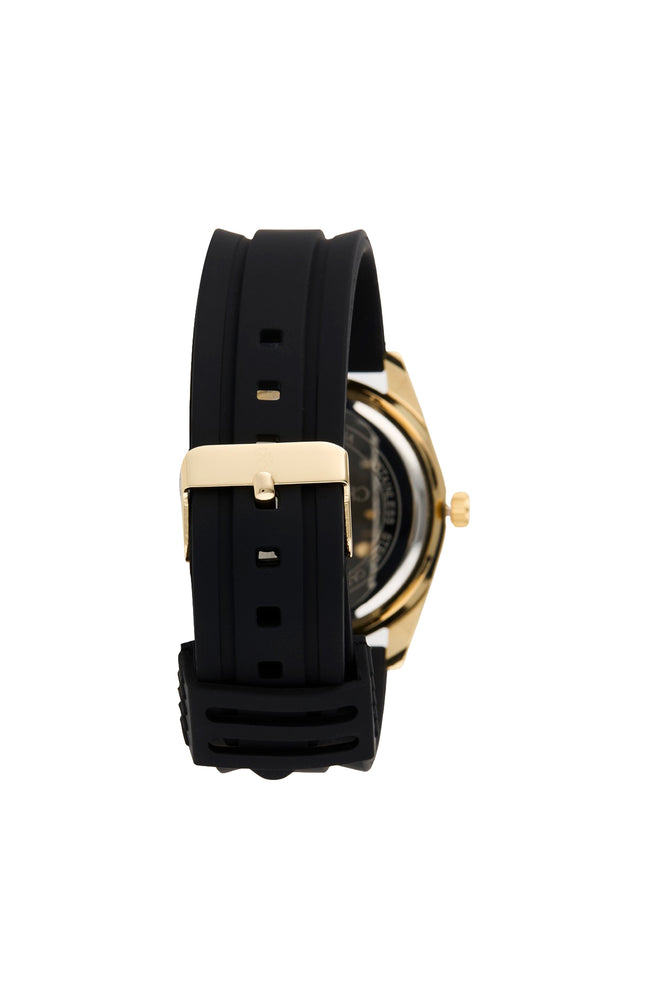 Montre à quartz - Silicone & alliage - Noir & vert - Homme