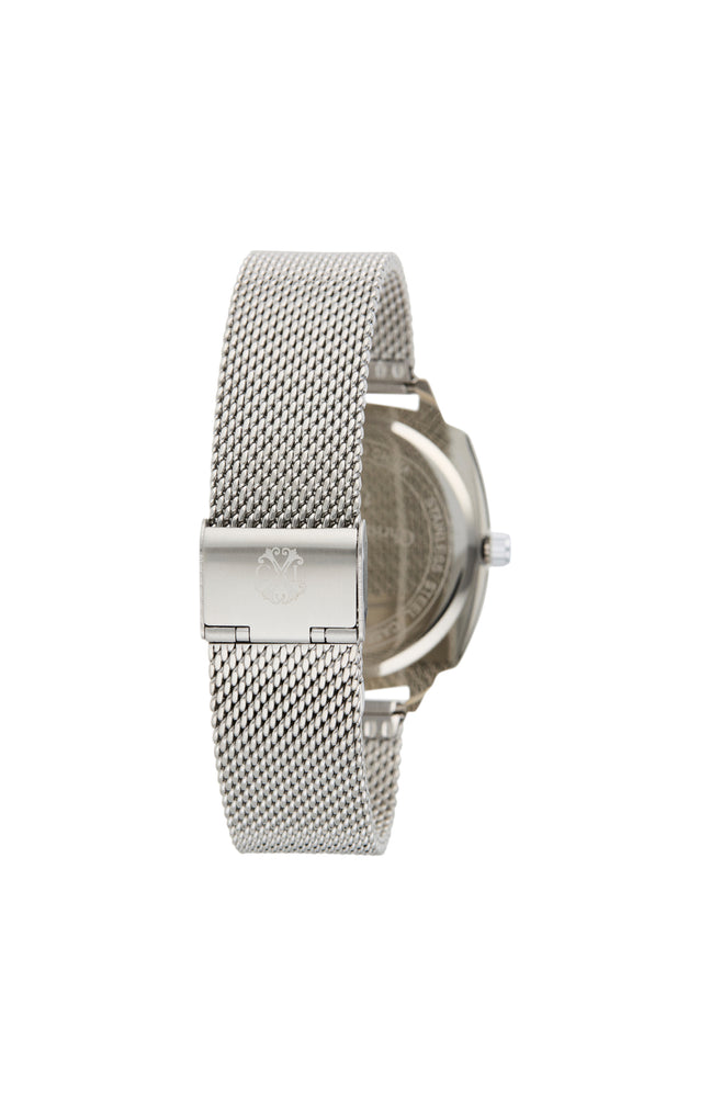 Montre à quartz - Alliage - Argenté & bleu - Homme