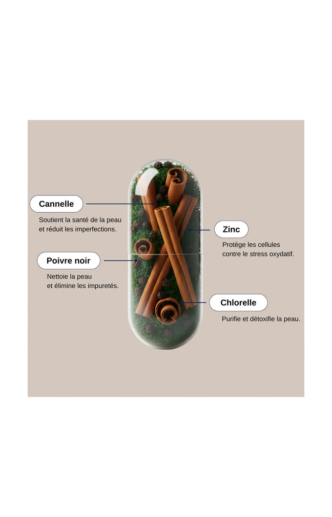 Compléments alimentaires - Détox peau + - 1 mois