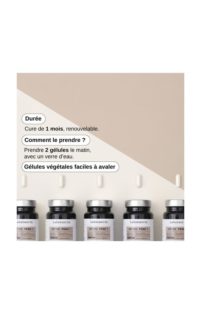 Compléments alimentaires - Détox peau + - 1 mois
