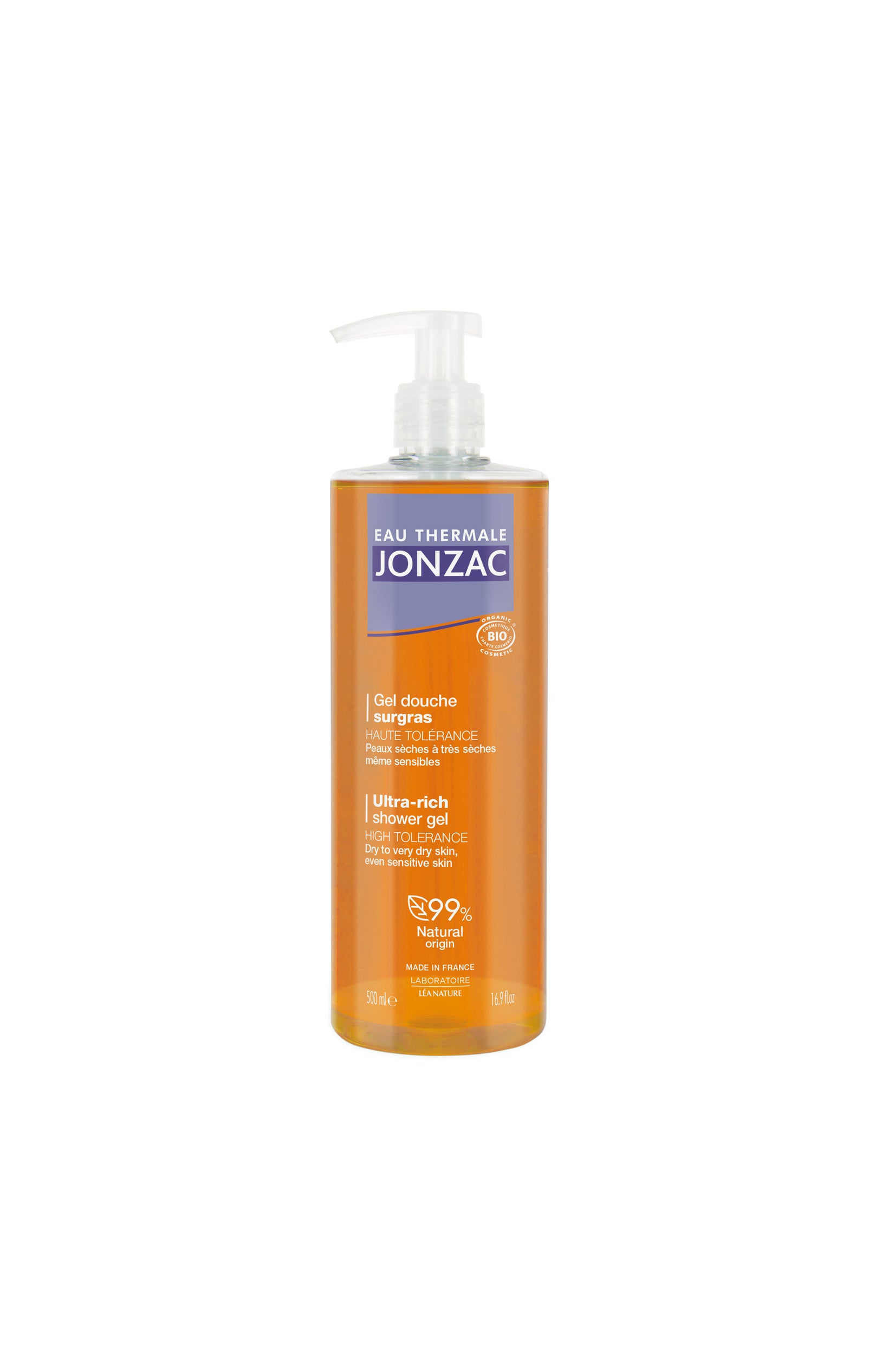 Gel douche haute tolérance bio - Surgras - Corps - 500 ml