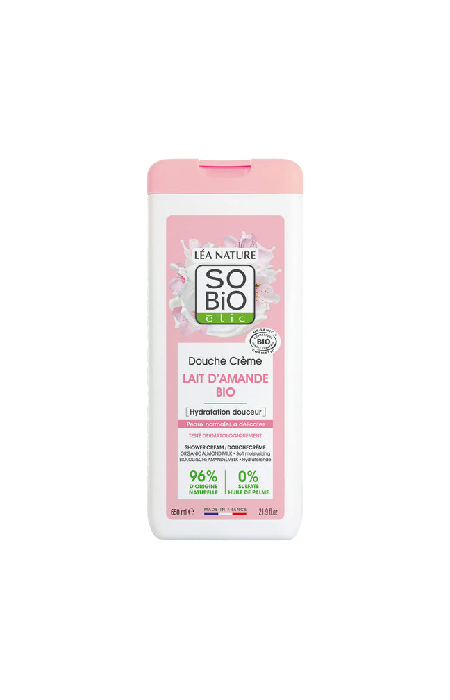 Douche crème bio hydratante - Lait d'amande - 650 ml