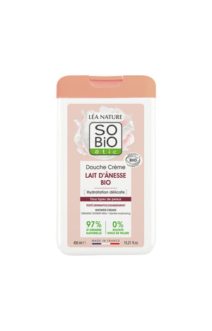 Douches crème bio hydratante - Lait d'ânesse - 2 x 450 ml