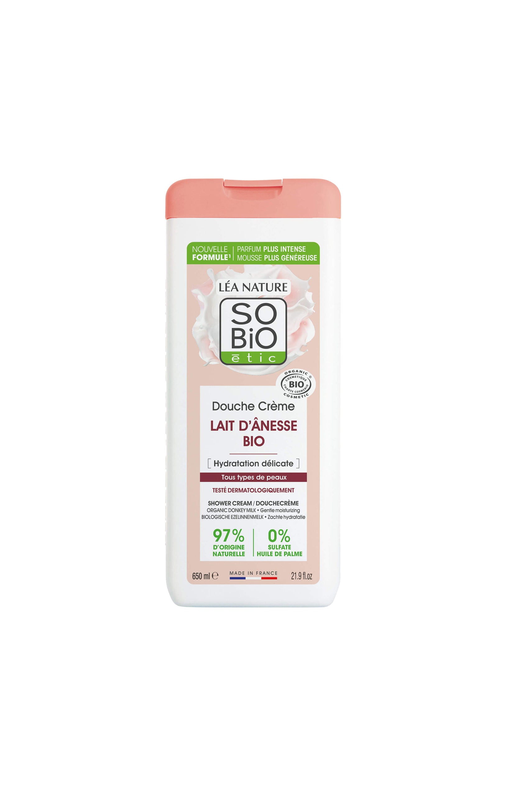 Douche crème bio hydratante - Lait d'ânesse