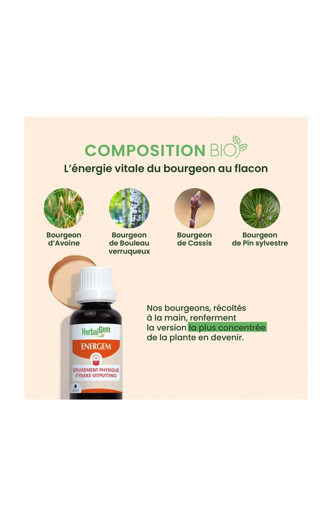 Sirop épuisement physique bio - Energem - 30 ml
