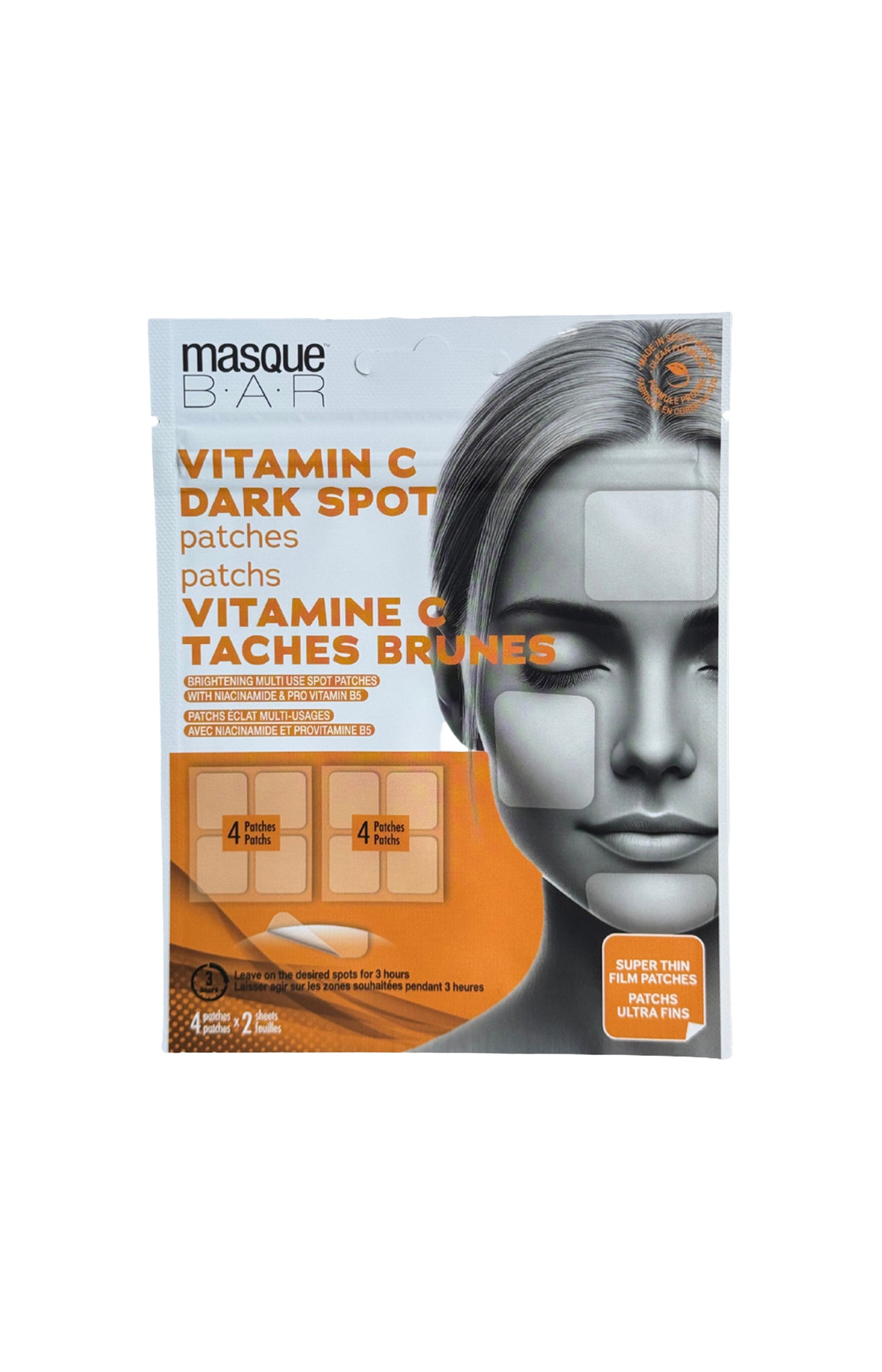 Patchs éclat - Vitamine C & niacinamide - Visage - 4 unités